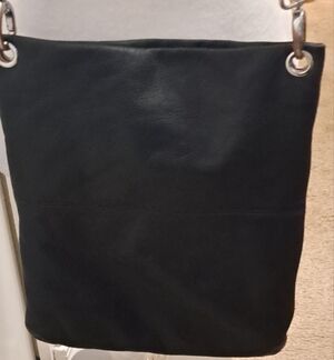 Margot Leather Triple Zipper Crossbody Bag   10"×12.5"